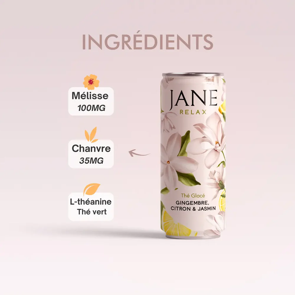 Thé Glacé Jane RELAX - GINGEMBRE, CITRON & JASMIN