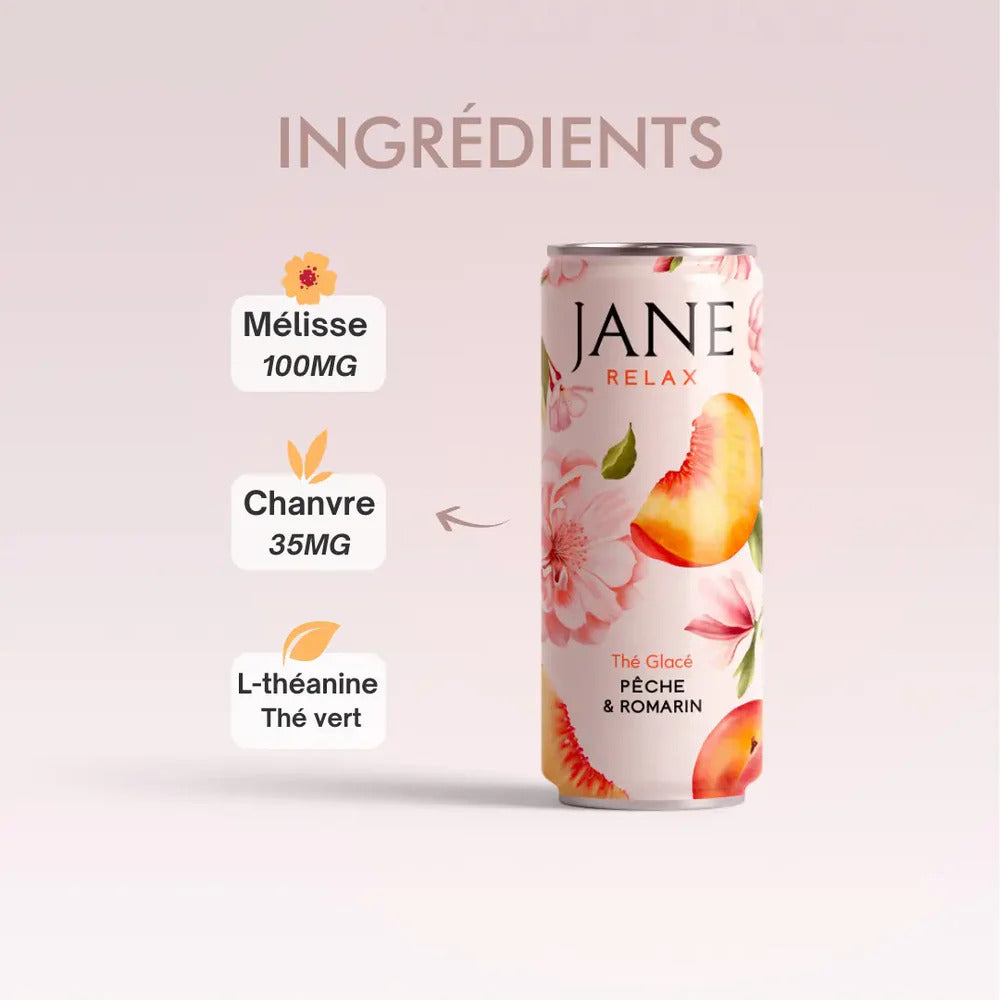 Thé Glacé Jane RELAX - PÊCHE & ROMARIN