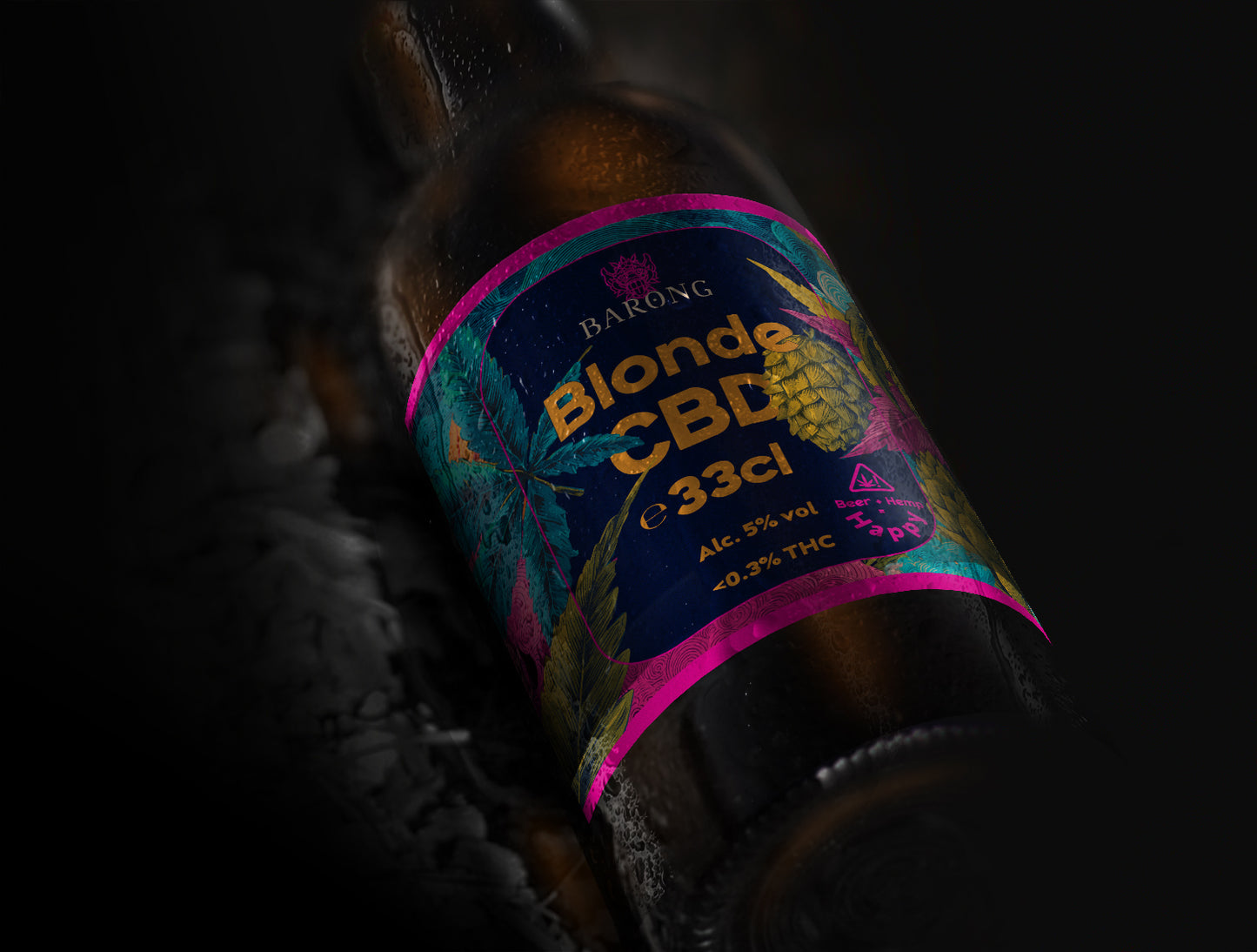 Biere Blonde BIO au CBD Chanvre - Beer with Hemp CBD - Brasserie l'éclat Carnoules - Barong CBD Shop